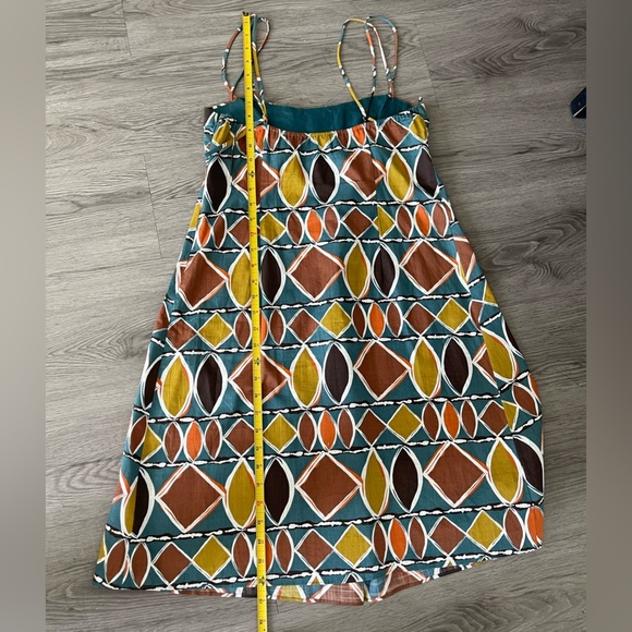 BCBGMaxAzria Geo Print Pleated Front Halter Dress - Picture 7 of 7